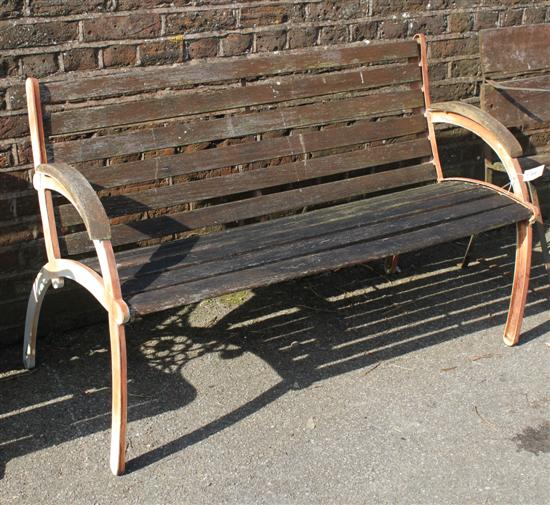 Metal frame garden seat